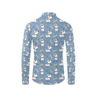 Bull Terriers Pattern Print Design 04 Men's Long Sleeve Shirt