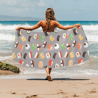 Sushi Print Design LKS307 Beach Towel 32" x 71"