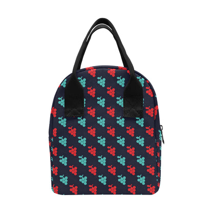 Grape Pattern Print Design GP07 Insulated Lunch Bag