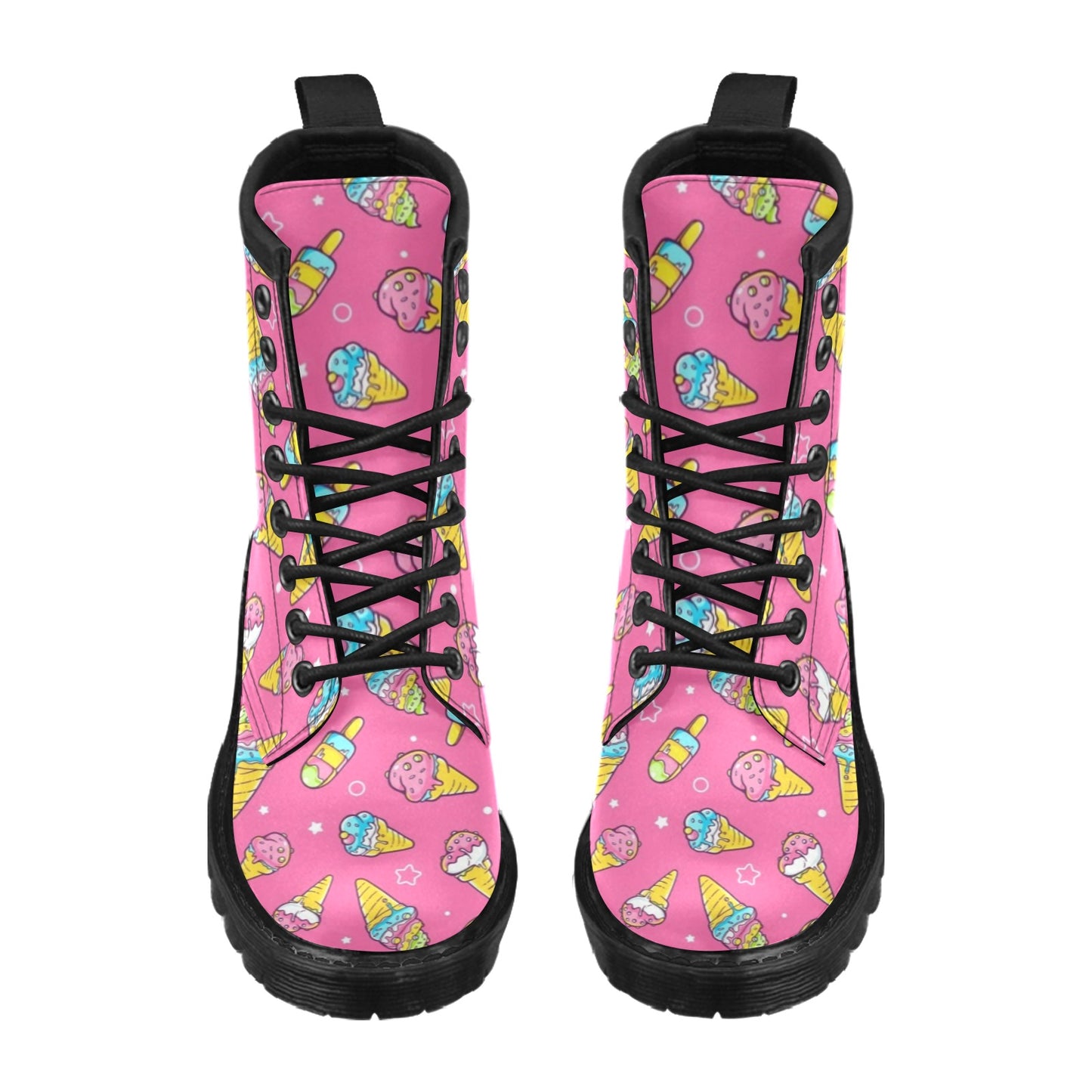 Ice Cream Pattern Print Design IC04 Women's Boots