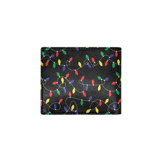 Christmas Light Pattern Print Design 04 Men's ID Card Wallet