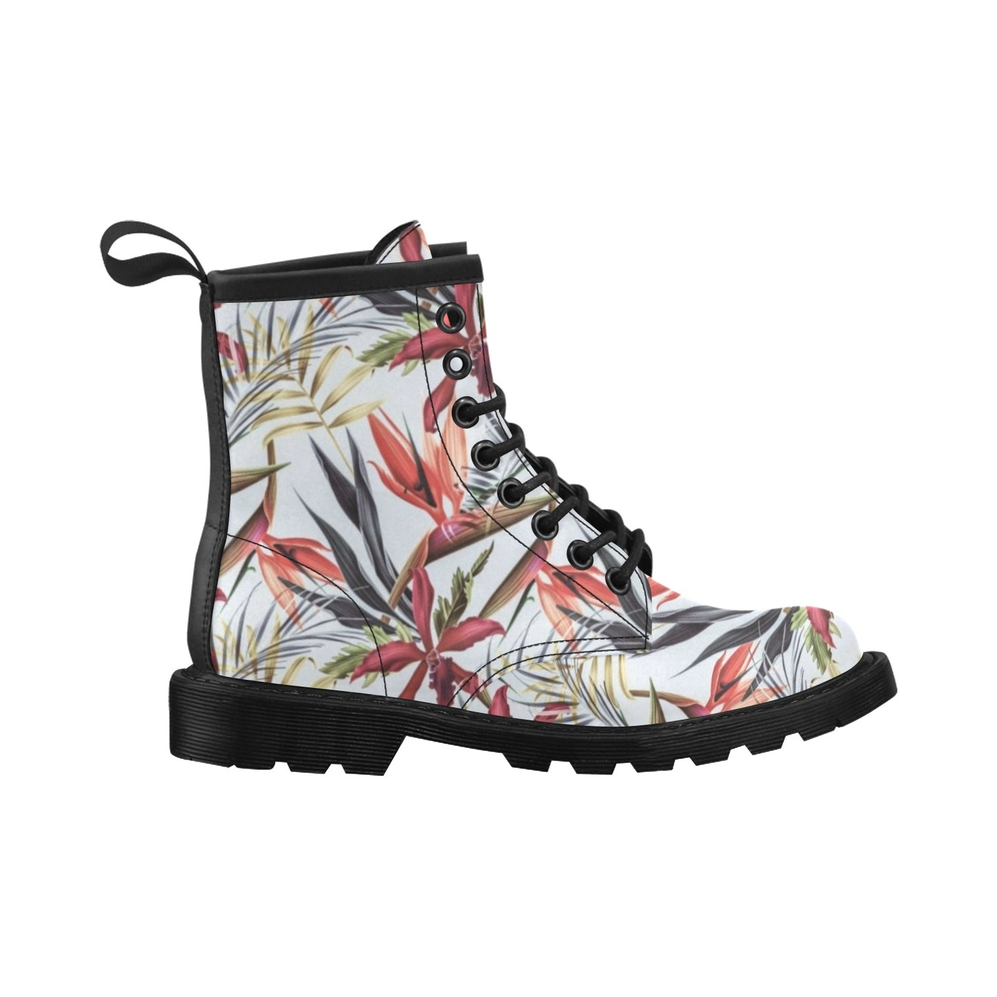 Tropical Flower Pattern Print Design TF021 Women's Boots