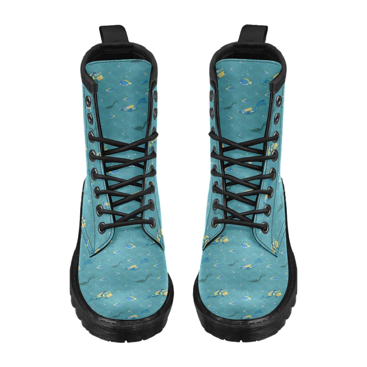 Scuba Driving Pattern Print Design LKS306 Women's Boots