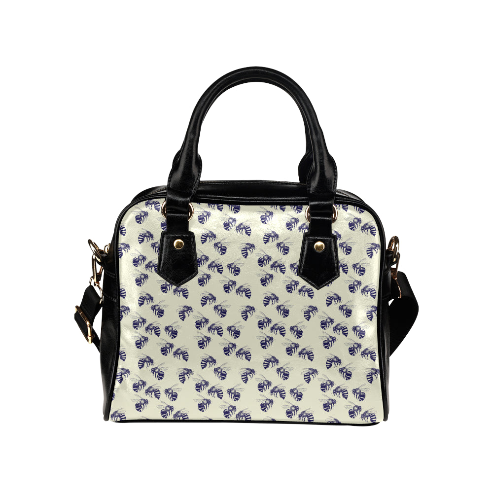 Bee Pattern Print Design 02 Shoulder Handbag
