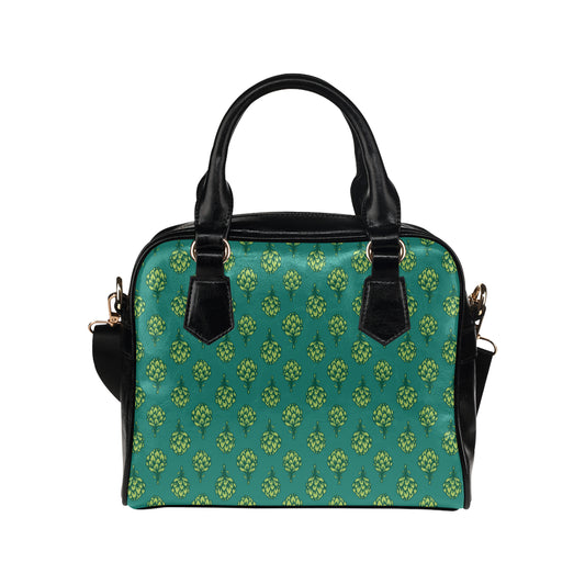 Artichoke Pattern Print Design 04 Shoulder Handbag