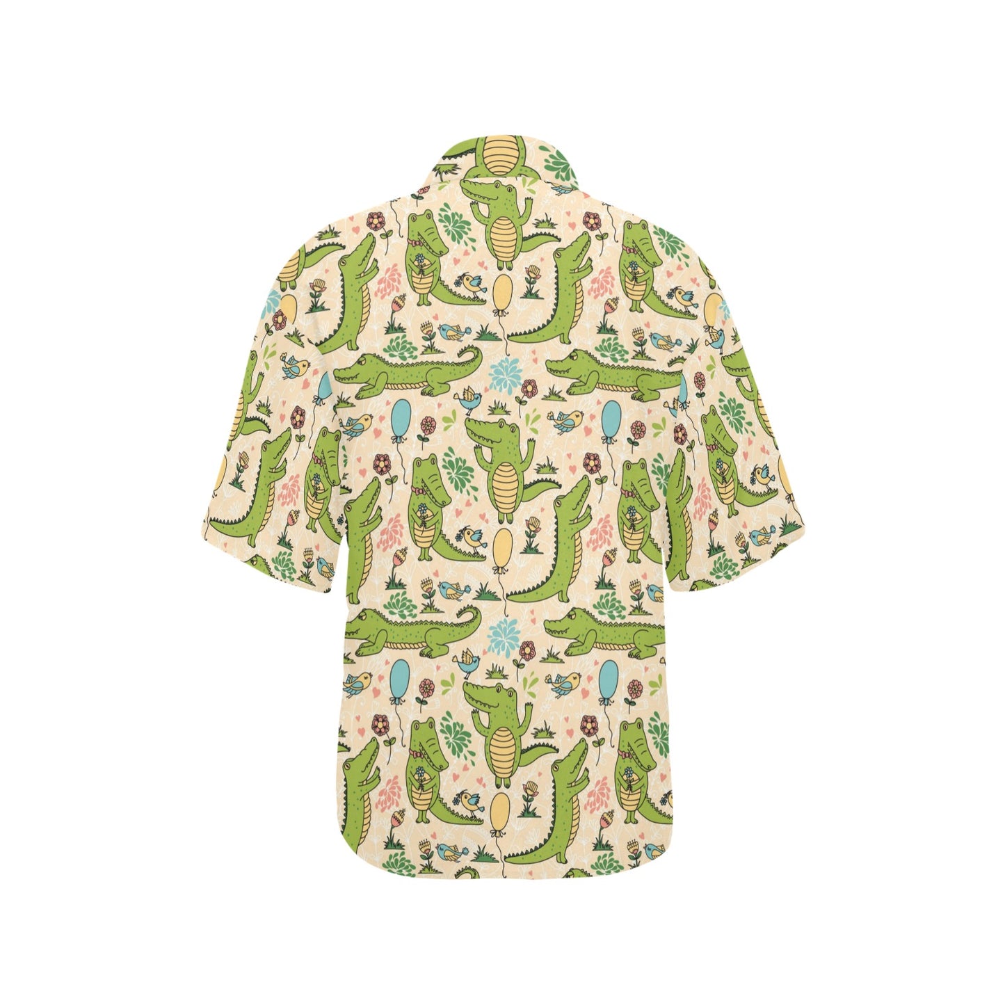 Alligator Pattern Print Design 01 Women's Hawaiian Shirt