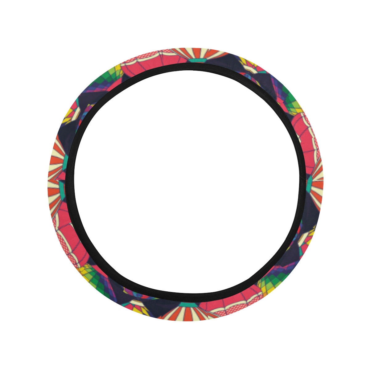 Ballon Pattern Print Design 02 Steering Wheel Cover with Elastic Edge