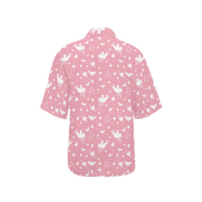Cupid Pattern Print Design 03 Women's Hawaiian Shirt