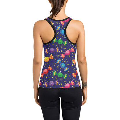 Candy Pattern Print Design CA06 Women's Racerback Tank Top