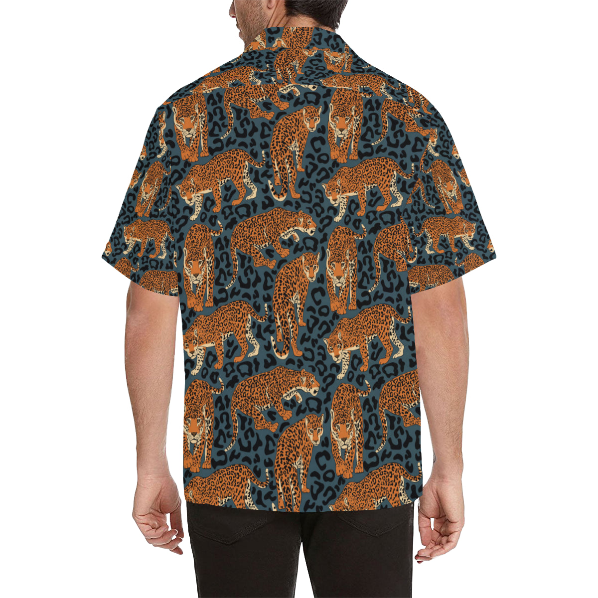 Jaguar Pattern Print Design 04 Men's Hawaiian Shirt