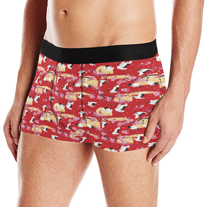 Crane Pattern Print Design 04 Men's Boxer Briefs