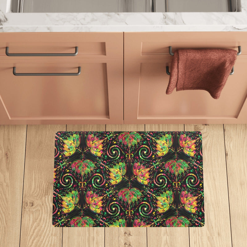 lotus Boho Pattern Print Design LO09 Kitchen Mat