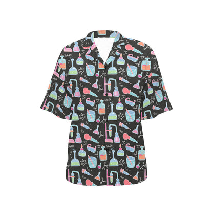 Chemical Pattern Print Design 06 Women's Hawaiian Shirt