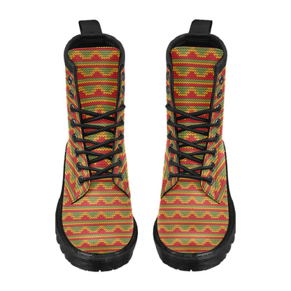 Rasta Reggae Color Print Women's Boots