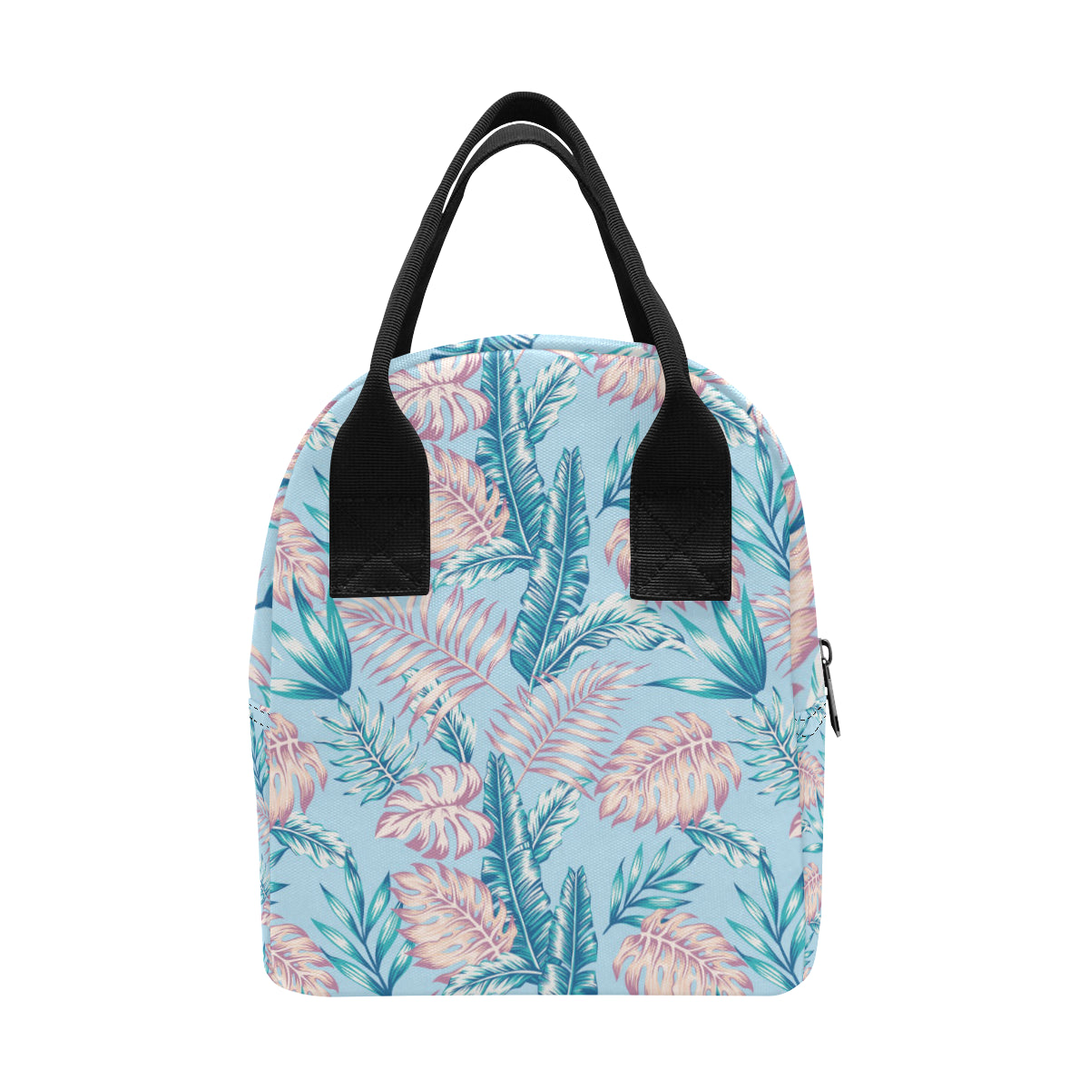 Tropical Flower Pattern Print Design TF01 Insulated Lunch Bag