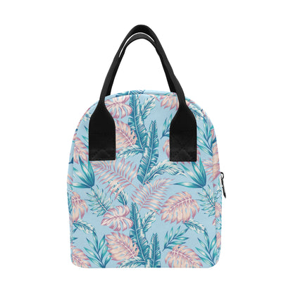 Tropical Flower Pattern Print Design TF01 Insulated Lunch Bag