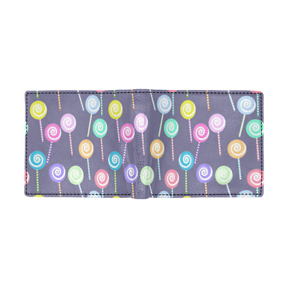 Lollipop Pattern Print Design LL03 Men's ID Card Wallet