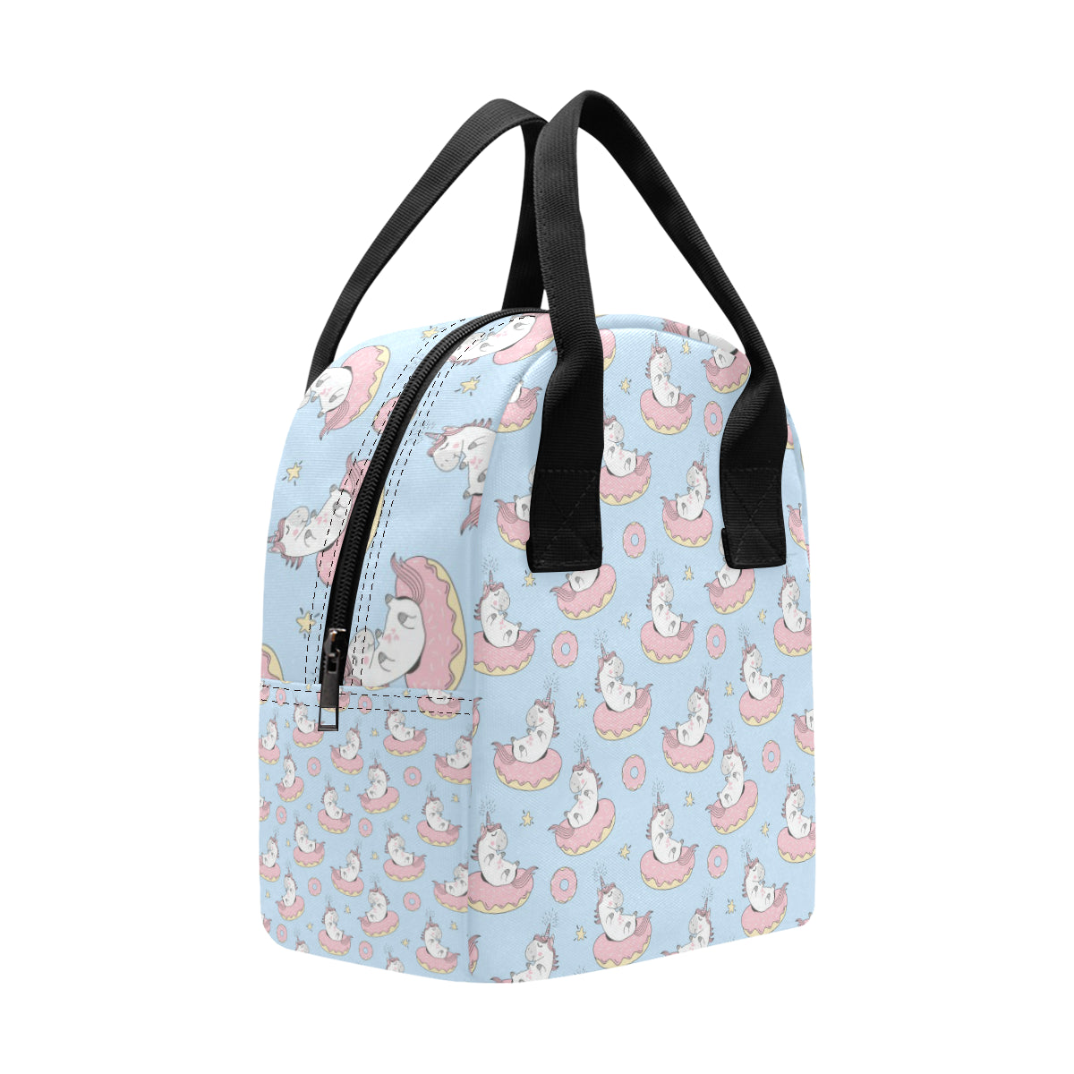 Donut Unicorn Pattern Print Design DN014 Insulated Lunch Bag