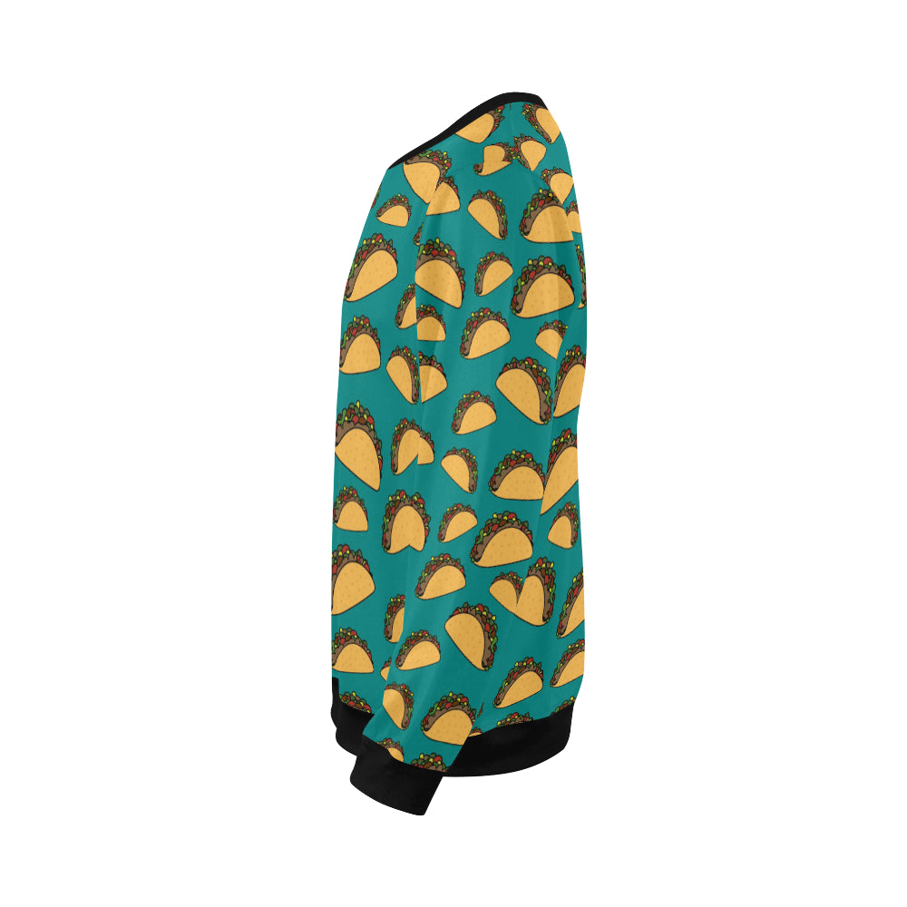 Taco Pattern Print Design TC07 Men Long Sleeve Sweatshirt