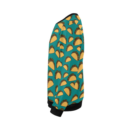 Taco Pattern Print Design TC07 Men Long Sleeve Sweatshirt