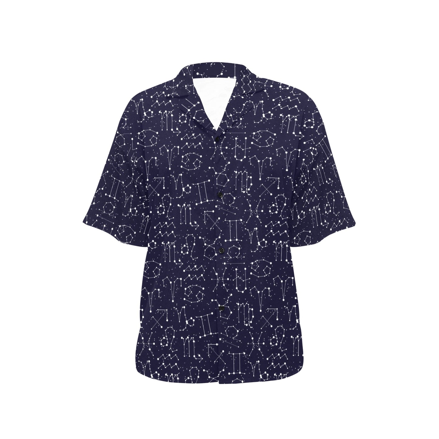 Zodiac Pattern Design Print Women's Hawaiian Shirt