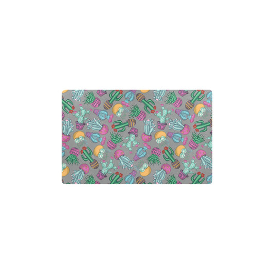 Cactus Colorful Print Pattern Kitchen Mat