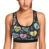 Music note Pattern Print Design A03 Sports Bra