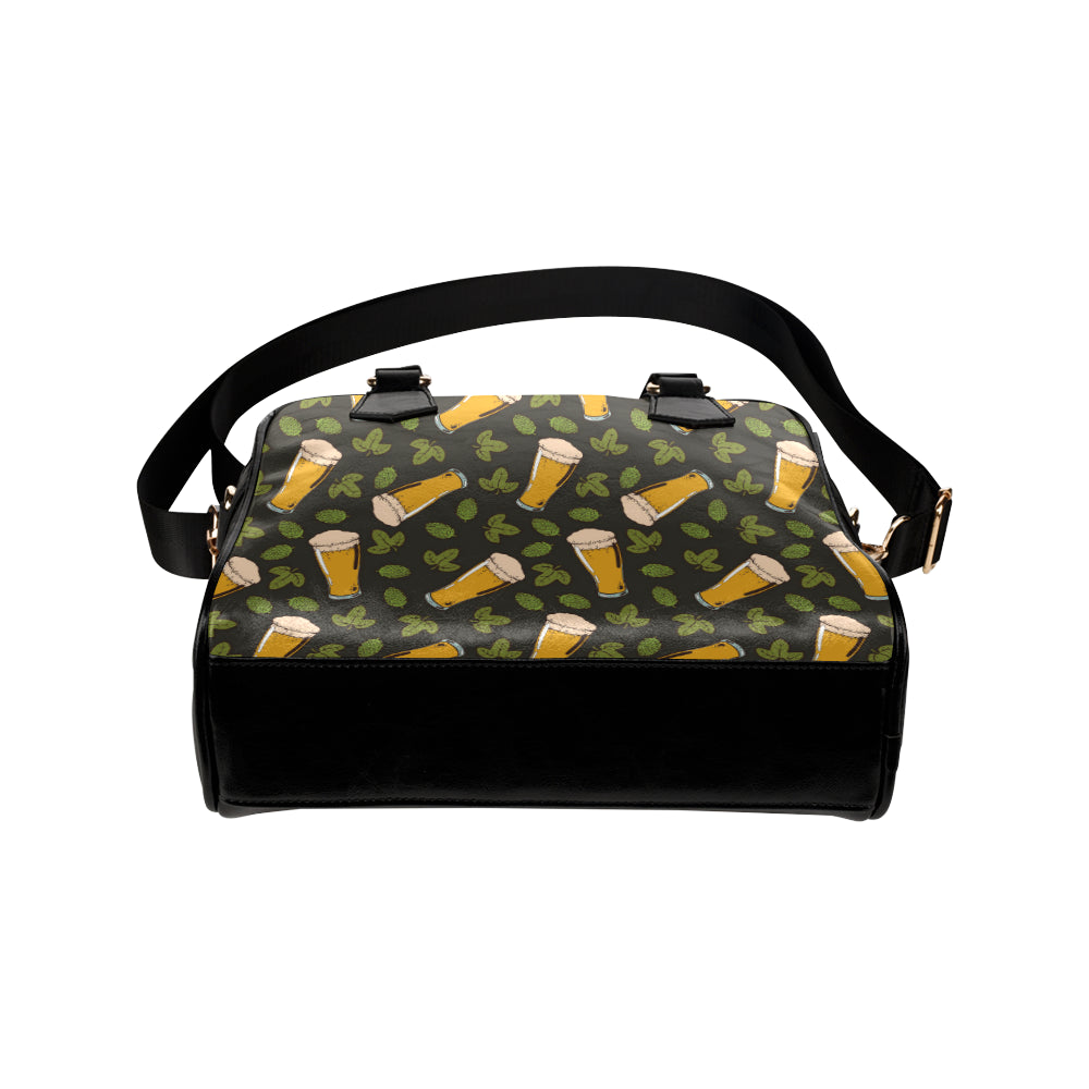 Beer Iris Pattern Print Design 02 Shoulder Handbag