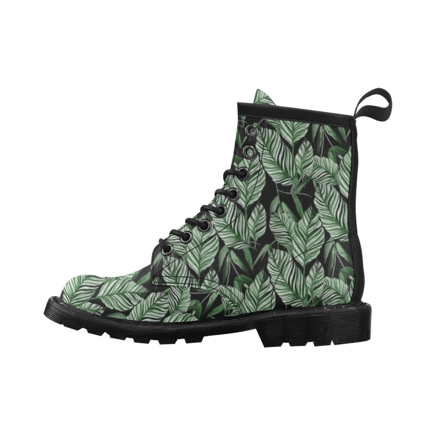 Palm Leaves Pattern Print Design PL09 Women's Boots