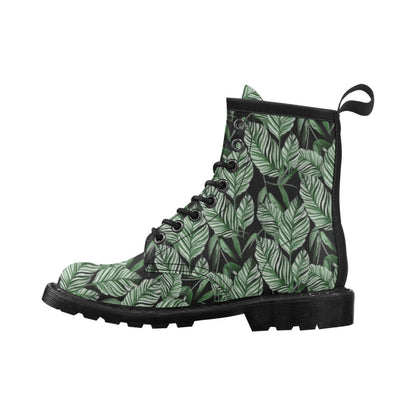 Palm Leaves Pattern Print Design PL09 Women's Boots