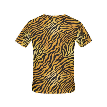 Tiger Print Design LKS302 Women's  T-shirt