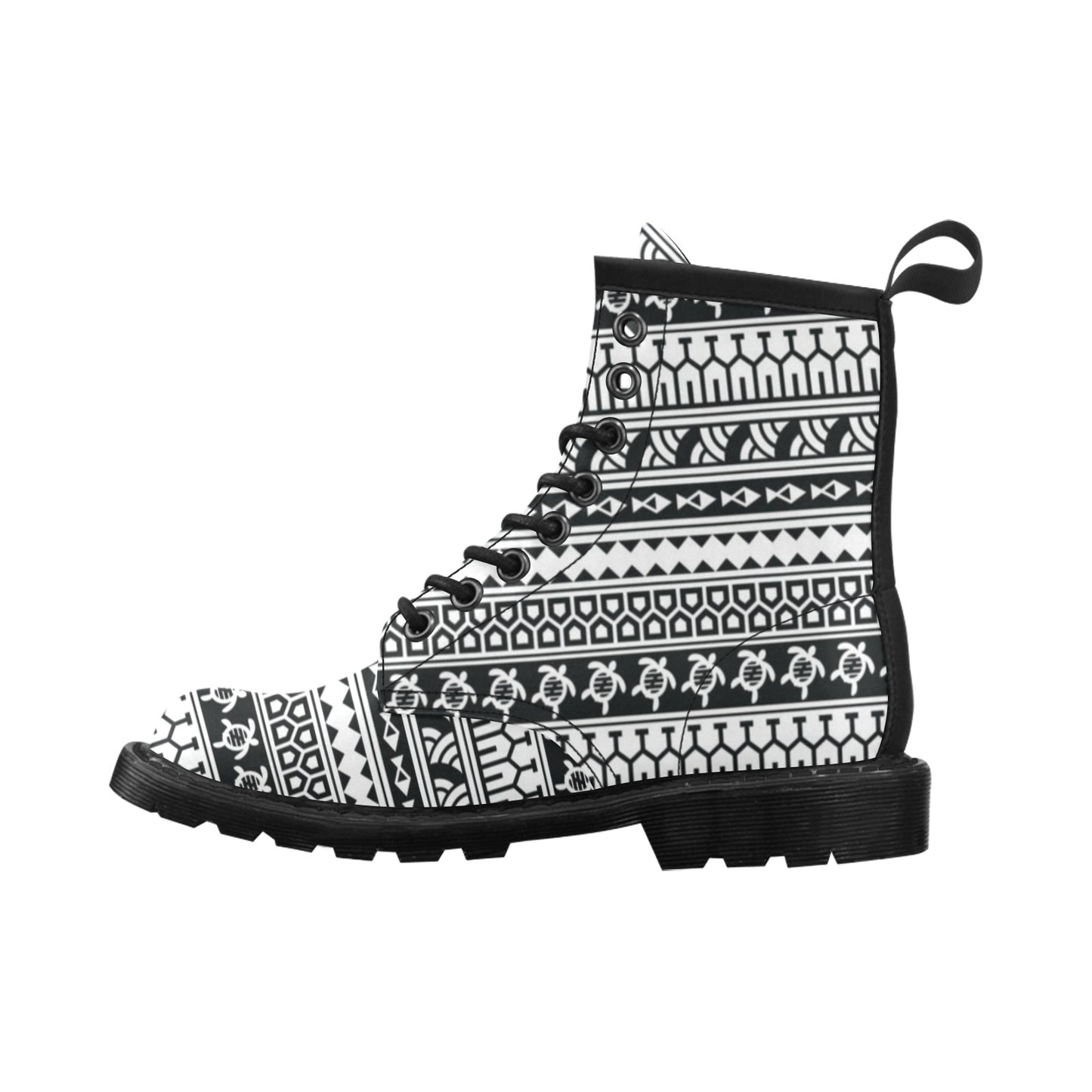 Samoan Pattern Print Design LKS303 Women's Boots