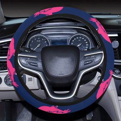 Pink Flamingo Pattern Steering Wheel Cover with Elastic Edge