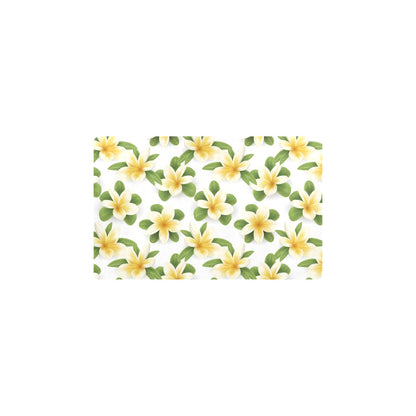Yellow Plumeria Pattern Print Design PM012 Kitchen Mat