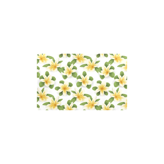 Yellow Plumeria Pattern Print Design PM012 Kitchen Mat