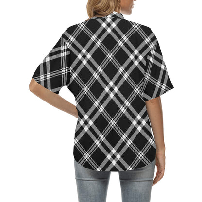 Madras Pattern Print Design 03 Women's Hawaiian Shirt