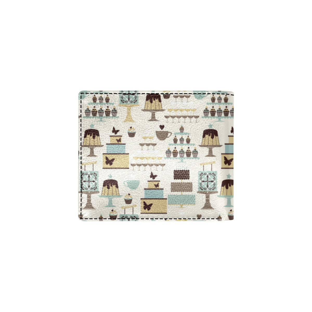 Cake Pattern Print Design 02 Men's ID Card Wallet