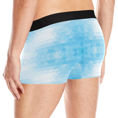 Geometric Blue Pattern Print Design 01 Men's Boxer Briefs