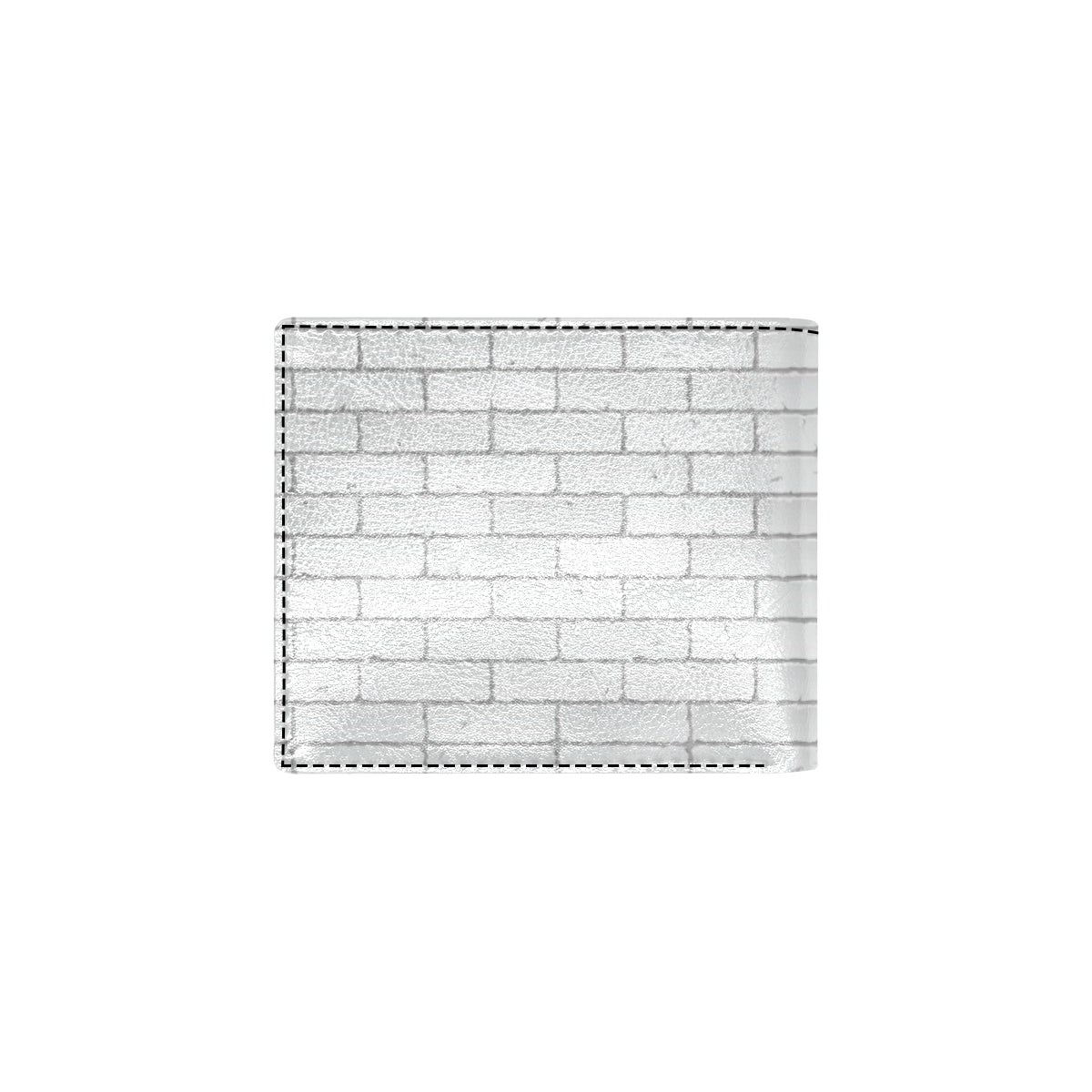 Brick White Pattern Print Design 03 Men's ID Card Wallet