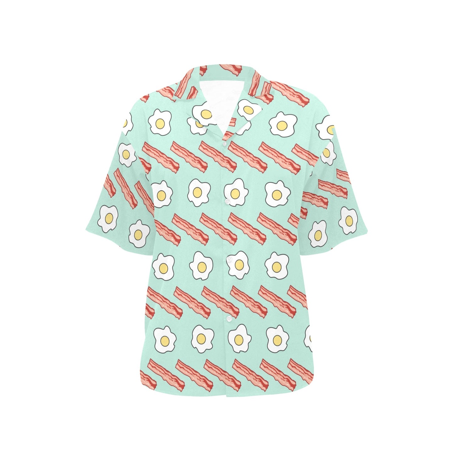 Bacon Sausage Pattern Print Design 01 Women's Hawaiian Shirt
