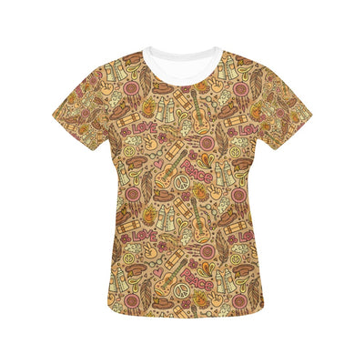 Hippie Print Design LKS305 Women's  T-shirt