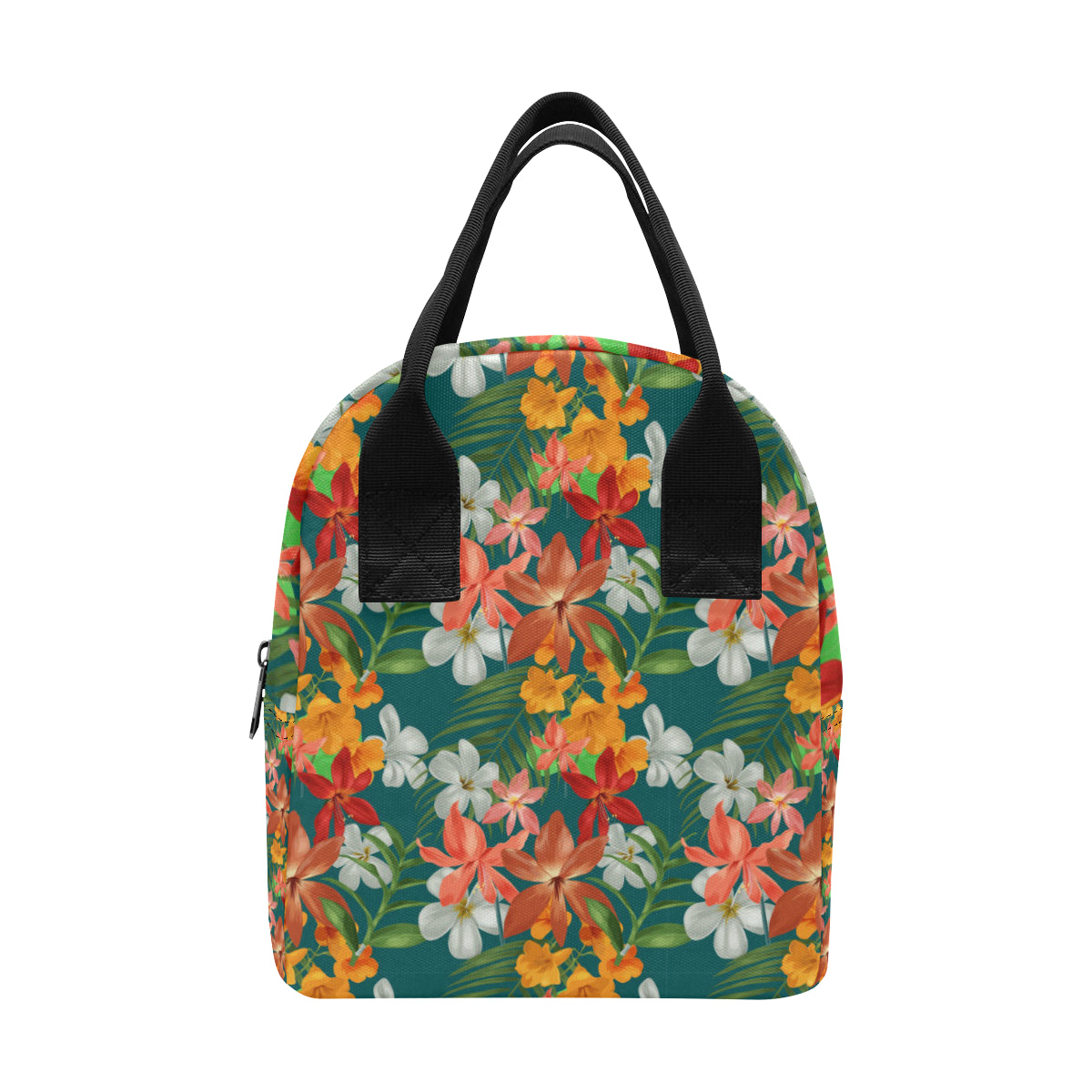 Amaryllis Pattern Print Design AL06 Insulated Lunch Bag