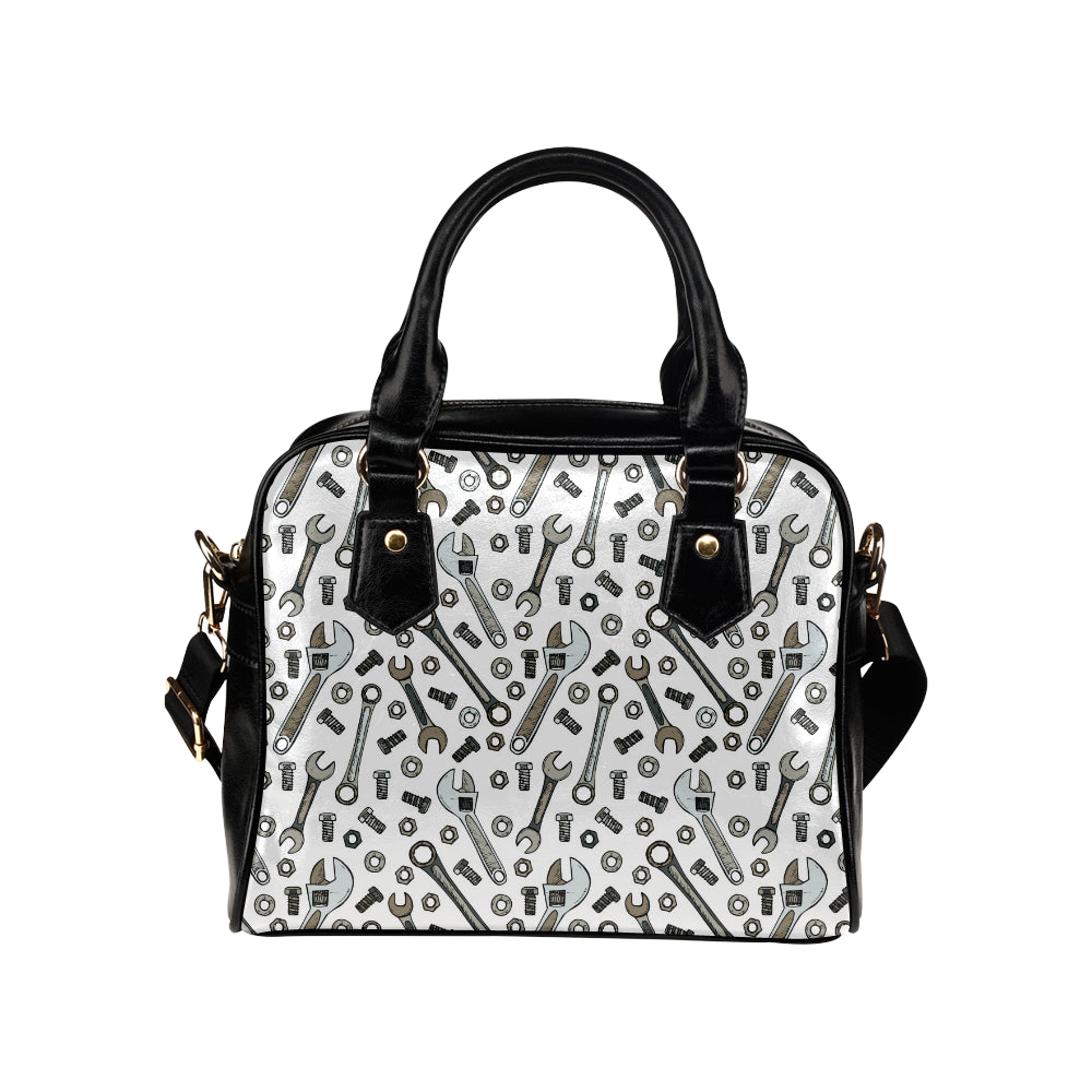 Mechanic Pattern Print Design 03 Shoulder Handbag