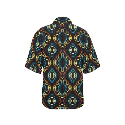 Tribal Pattern Print Design LKS309 Women's Hawaiian Shirt