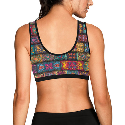 Mandala Style Design Print Sports Bra