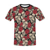 Skull And Roses Print Design LKS301 Men's All Over Print T-shirt