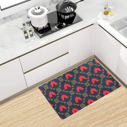Rooster Pattern Print Design A02 Kitchen Mat