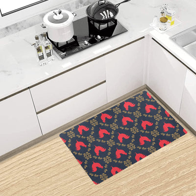 Rooster Pattern Print Design A02 Kitchen Mat