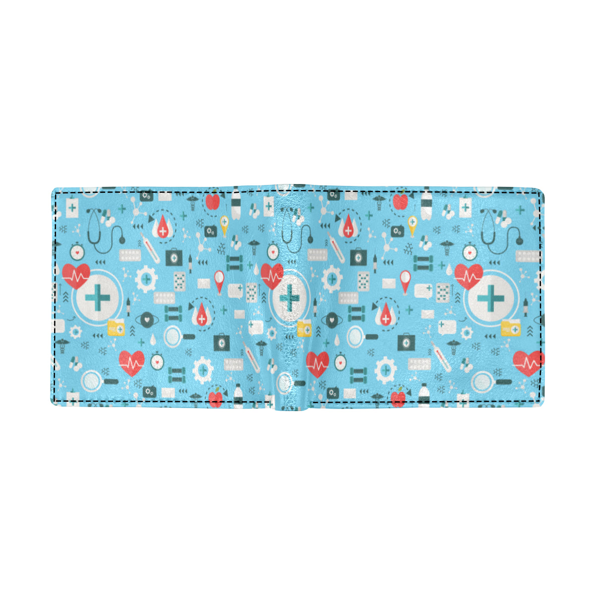 Medical Pattern Print Design 06 Men's ID Card Wallet