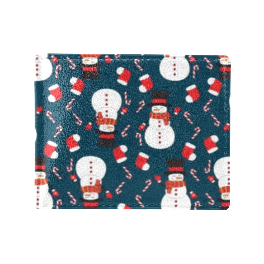 Snowman Print Design LKS301 Men's ID Card Wallet